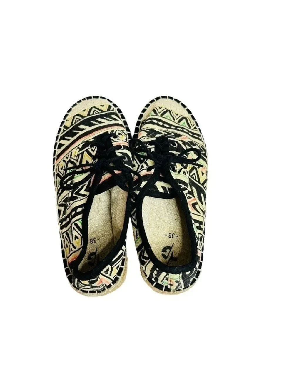Espadrille Aztec Boho Inspired‎ Lace Up Women’s Shoe Size 7